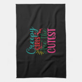 ハロウィーン不気味な女の子が一番かわいい誕生日 キッチンタオル (縦)