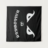 ハロウィーン不気味な怖い顔 タペストリー (正面(横))