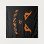 ハロウィーン不気味な怖い顔 タペストリー (正面(横))