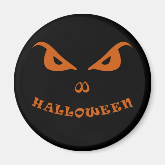 ハロウィーン不気味な怖い顔 マグネット (正面)