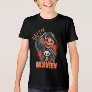 ハロウィーン不気味カボチャ トライブレンドTシャツ