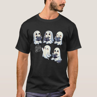 ハロウィーン不気味カワイズ読ブック秋幽霊アウトゥ Tシャツ
