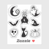 ハロウィーン不気味ドードル シール (シート)