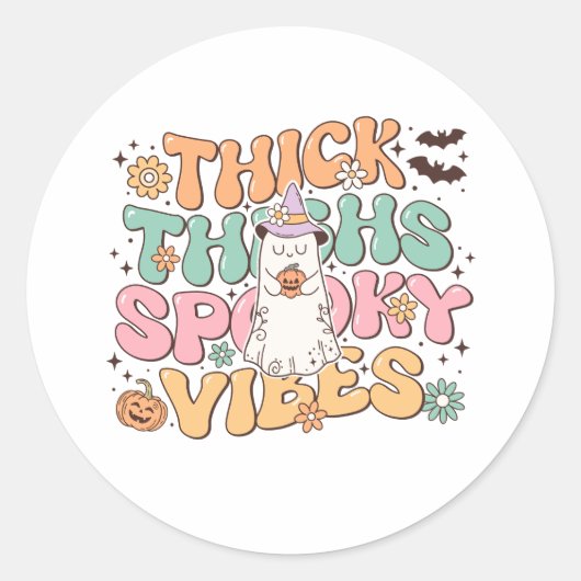 ハロウィーン不気味ユーモア ラウンドシール (正面)