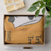 ハロウィーン不気味可愛いお洒落幽霊ドッグオレンジ 薄葉紙 (ギフト)