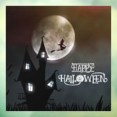 ハロウィーン不気味可愛いお洒落魔女ブラック ウィンドウサイン (シート3)