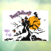 ハロウィーン不気味可愛いお洒落魔女ホワイト ウィンドウサイン (シート3)