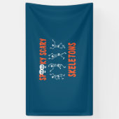 ハロウィーン不気味怖いスケルトンのダンス誕生日 横断幕 (縦)