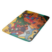 ハロウィーン中世のナイトの仮装猫 バスマット (アングル)