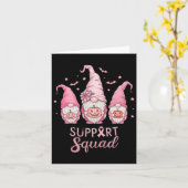 ハロウィーン乳がん認識度ピンクグノミーズサップ カード (黄色い花)