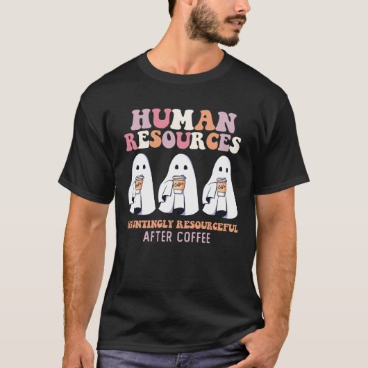 ハロウィーン人事部おばけのように足りない Tシャツ (正面)