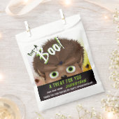 ハロウィーン人狼モンスターがブーを覗き込む フェイバーバッグ (クリップ留めされた状態)