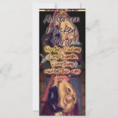 ハロウィーン仮面パーティー大人ブラック 招待状 (正面)