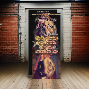 ハロウィーン仮面パーティー大人ブラック 招待状