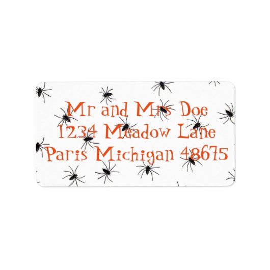 ハロウィーン住所 シール/スパイダー ラベル (正面)