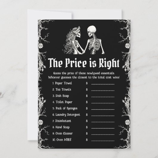 ハロウィーン価格は右ブライダルシャワーゲーム 招待状 (正面)