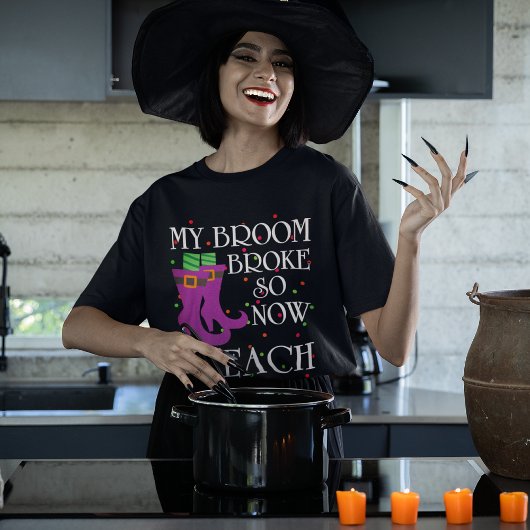 ハロウィーン先生おもしろい魔女 トライブレンドTシャツ