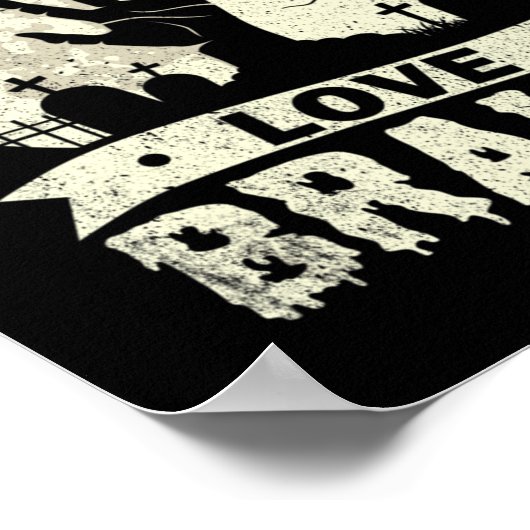 ハロウィーン先生は脳を愛するゾンビスクール ポスター (角)