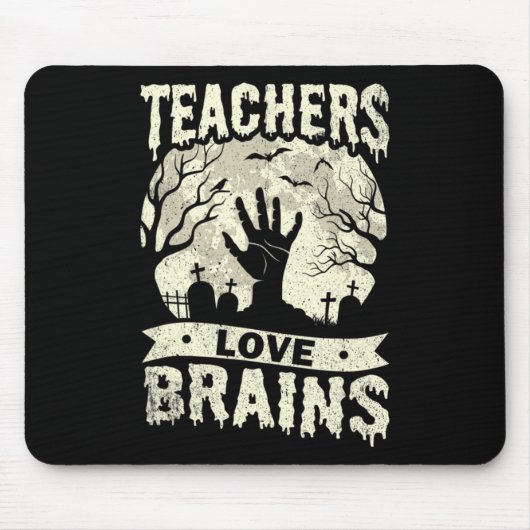 ハロウィーン先生は脳を愛するゾンビスクール マウスパッド (正面)