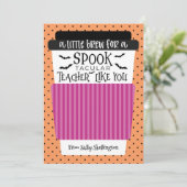 ハロウィーン先生コーヒーギフトカードホルダー 招待状 (スタンド正面)