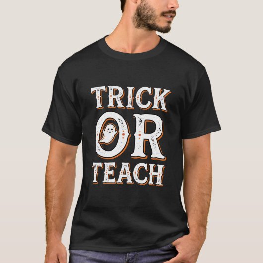 ハロウィーン先生デザイン Trick Or Teach Tシャツ (正面)