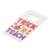 ハロウィーン先生トリック教えまたは クレジットカード栓抜き (裏面アングル)