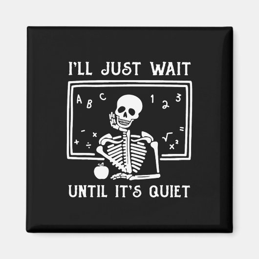 ハロウィーン先生静かになるまで待つ マグネット (正面)