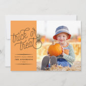 ハロウィーン写真のトリックまたはトリートメント カード (正面)