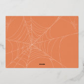 ハロウィーン写真のトリックまたはトリートメント 箔シーズンカード (裏面)