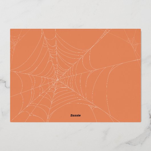 ハロウィーン写真のトリックまたはトリートメント 箔シーズンカード (裏面)