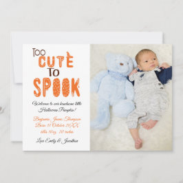 ハロウィーン写真新生児少年 案内状