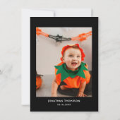 ハロウィーン写真誕生日パーティー サンキューカード (裏面)