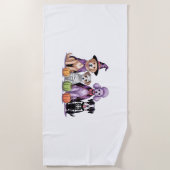 ハロウィーン分隊の犬 ビーチタオル (正面)