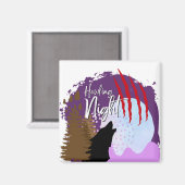 ハロウィーン切手コレクション「ハウリングナイト」 マグネット (正面/裏面)