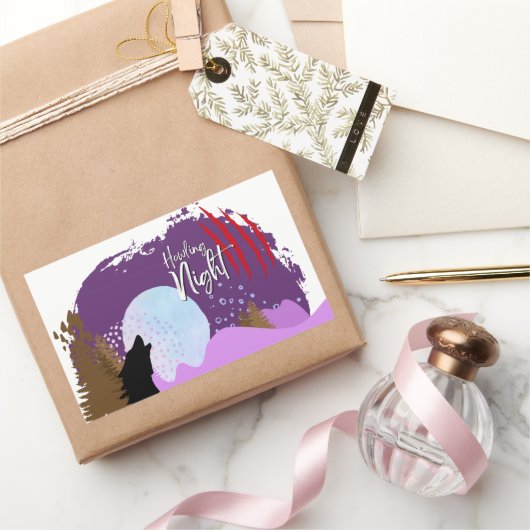 ハロウィーン切手コレクション「ハウリングナイト」 長方形シール (ギフト)