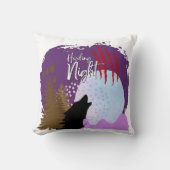 ハロウィーン切手コレクション"ハウリングナイト" 16"x16" クッション (正面)