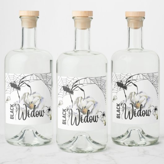 ハロウィーン切手コレクション「ブラックウィドウ」 リキュールボトルラベル (ボトル)