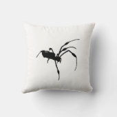 ハロウィーン切手コレクション"ブラックウィドウ" 16" x 16" クッション (裏面)