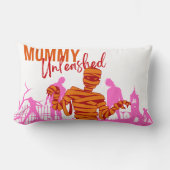 ハロウィーン切手コレクション「ミイラ解放」 ランバークッション (正面)