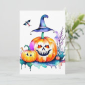 ハロウィーン勉強イン水彩画&ペン シーズンカード (スタンド正面)