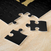 ハロウィーン動揺してヴィンテージ魔女レトロサンセット ジグソーパズル (側面)