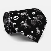 ハロウィーン動物こうもり犬ネコクモの骨格 ネクタイ (ロール)