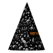 ハロウィーン動物こうもり犬ネコクモの骨格 パーティーハット (左)