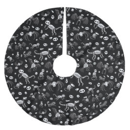 ハロウィーン動物こうもり犬ネコクモの骨格 ブラッシュドポリエステルツリースカート