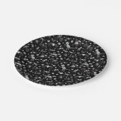 ハロウィーン動物こうもり犬ネコクモの骨格 ペーパープレート (アングル)