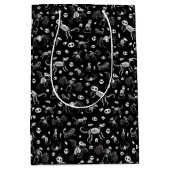 ハロウィーン動物こうもり犬ネコクモの骨格 ミディアムペーパーバッグ (正面)