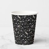 ハロウィーン動物こうもり犬ネコクモの骨格 紙コップ (正面)