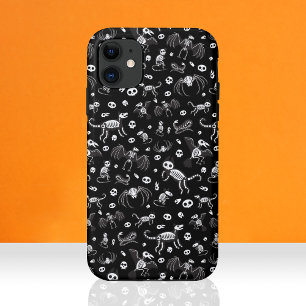 ハロウィーン動物こうもり犬ネコクモの骨格 iPhone 11 ケース