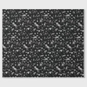 ハロウィーン動物のスケルトンのパターンカラーオプション ラッピングペーパー (フラット)