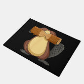 ハロウィーン動物コスプレ用ビーバー ドアマット (アングル)